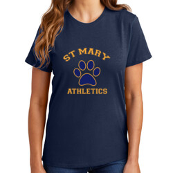 LADIES Essential T Shirt, StMaryPaw_YellowBluePaw 