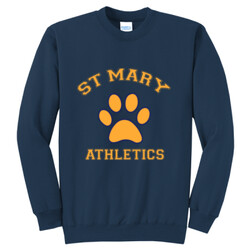 ADULT Crewneck Sweatshirt, StMaryPaw_YellowBluePaw